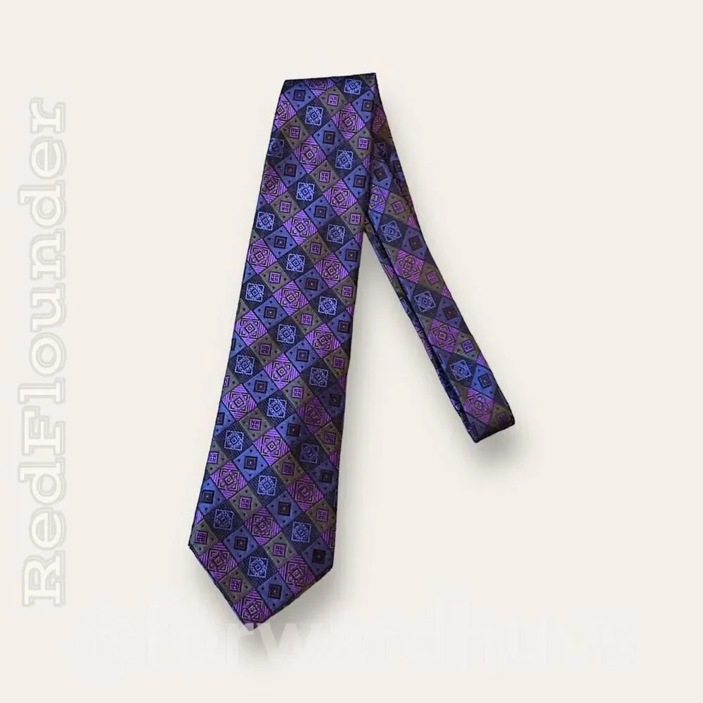 Karl Lagerfeld Art Deco Style Necktie - Vintage Geometric Design